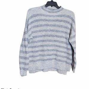 American eagle outfitters gray striped sweater